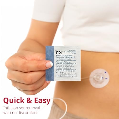 PDI Healthcare B16400 Klebebandentferner-Pads, 3,0 cm Breite, 6,6 cm Länge, Packung mit 100 Stück