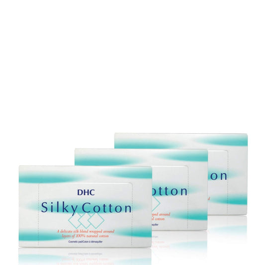 DHC Silky Cotton Clear – 3er-Pack Premium Wattepads für sanfte Hautpflege