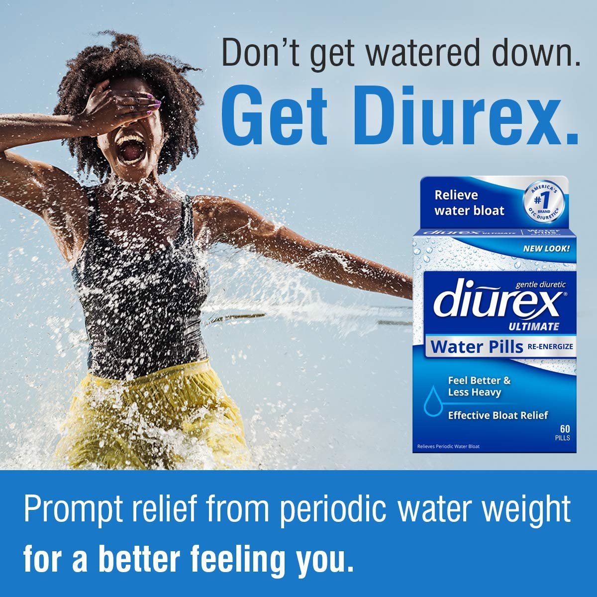 Diurex Bloat Reliever | Lindert Wasseransammlungen, Schwellungen & Müdigkeit | Maximale Stärke | 60 Tabletten