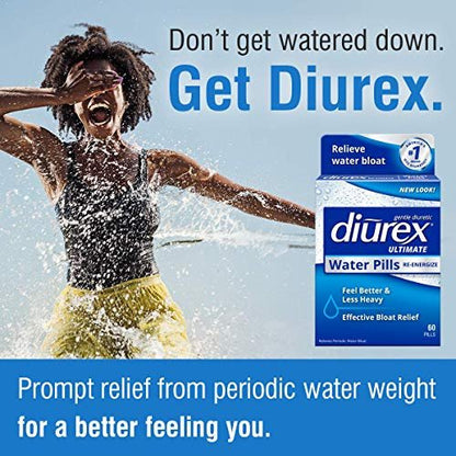 Diurex Bloat Reliever | Lindert Wasseransammlungen, Schwellungen & Müdigkeit | Maximale Stärke | 60 Tabletten