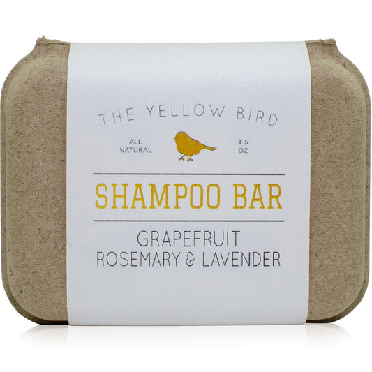 The Yellow Bird Festes Shampoo Bar – Grapefruit, Rosmarin & Lavendel – Mild, natürlich & sulfatfrei – Sanfte Haar- und Kopfhautpflege