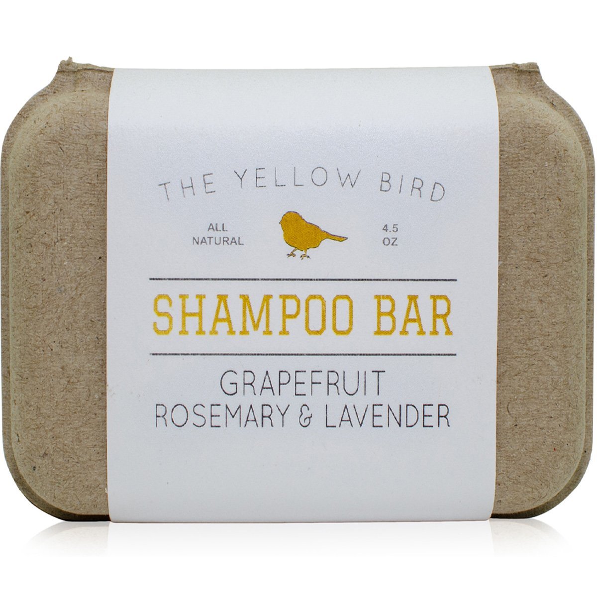 The Yellow Bird Festes Shampoo Bar – Grapefruit, Rosmarin & Lavendel – Mild, natürlich & sulfatfrei – Sanfte Haar- und Kopfhautpflege