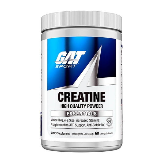 GAT SPORT Kreatin Monohydrat Pulver – für Kraft, Gehirngesundheit, Antioxidans, Ausdauer – für Männer & Frauen, ungesüßt (60 Portionen)