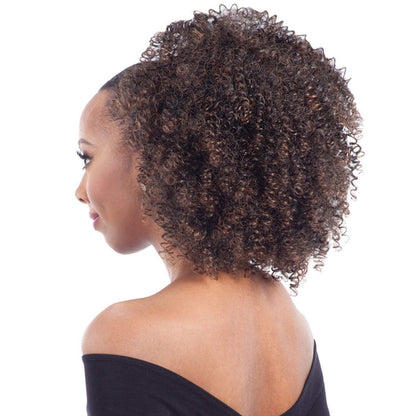 FreeTress Equal Synthetischer Haar-Ziehpony Bohemian Fro (2) – Dunkelbraun 2