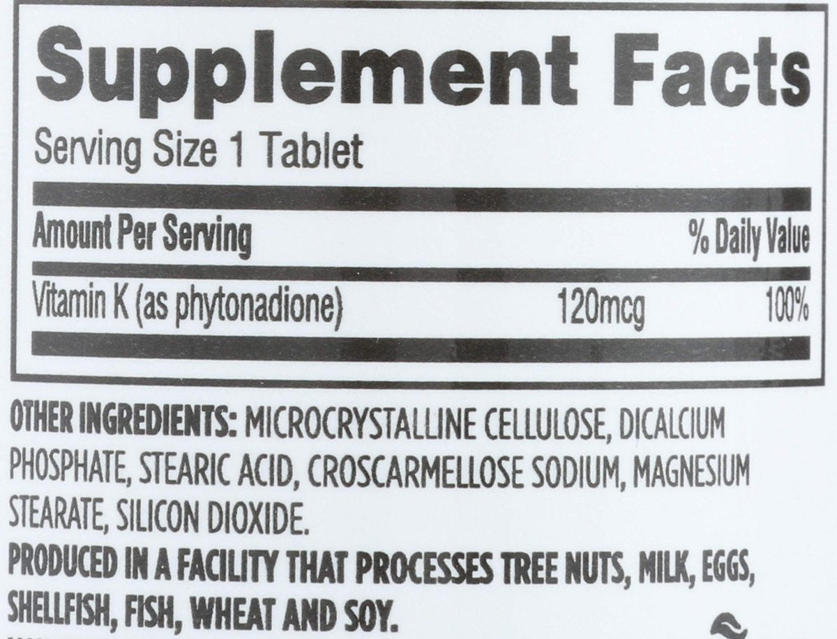 365 by Whole Foods Market Vitamin K 120 MCG, 100 Tabletten