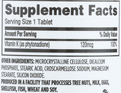 365 by Whole Foods Market Vitamin K 120 MCG, 100 Tabletten
