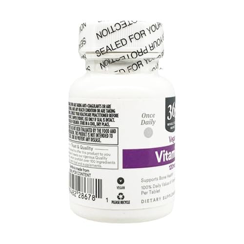 365 by Whole Foods Market Vitamin K 120 MCG, 100 Tabletten