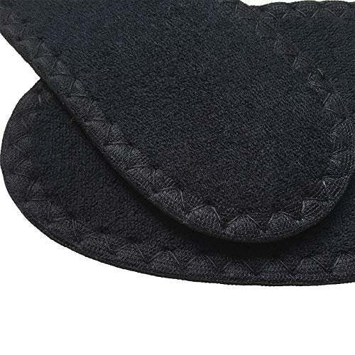 Happystep Frottee Schuh-Einlagen – Waschbare Einlegesohlen & Sockenlose Schuh-Liner für Damen – Schweißabsorbierende Baumwoll-Barfuß-Innensohlen, Zero Drop (2 Paar, Schwarz, Damen Größe 9)