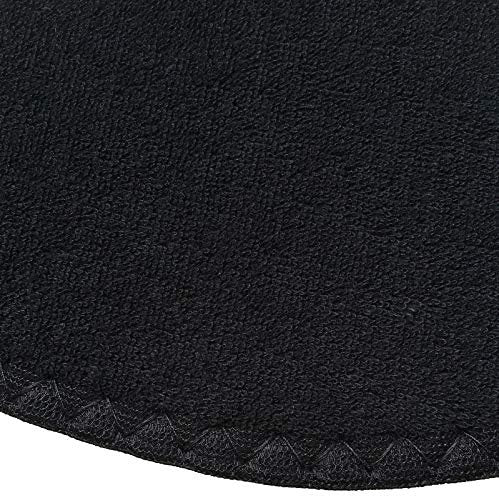 Happystep Frottee Schuh-Einlagen – Waschbare Einlegesohlen & Sockenlose Schuh-Liner für Damen – Schweißabsorbierende Baumwoll-Barfuß-Innensohlen, Zero Drop (2 Paar, Schwarz, Damen Größe 9)