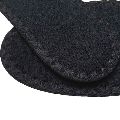 Happystep Frottee Schuh-Einlagen – Waschbare Einlegesohlen & Sockenlose Schuh-Liner für Damen – Schweißabsorbierende Baumwoll-Barfuß-Innensohlen, Zero Drop (2 Paar, Schwarz, Damen Größe 9)