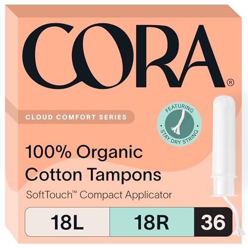 Cora Bio-Baumwoll-Tampons Multipack (18 Light, 18 Regular Tampons)