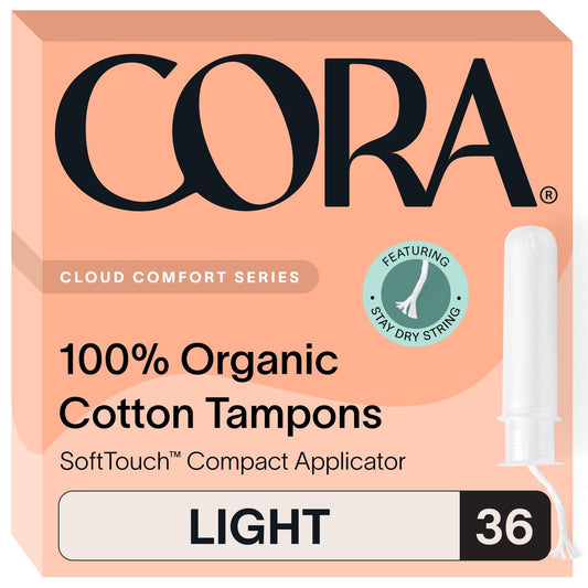 Cora Bio-Baumwoll-Tampons (36 Light Tampons)
