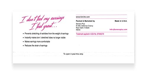 EarLite 240 (60 Stück x 4 Packungen) Unsichtbare Ohrpolster für Ohrringe, wasserdicht, im ZipLock-Beutel – Hergestellt in den USA