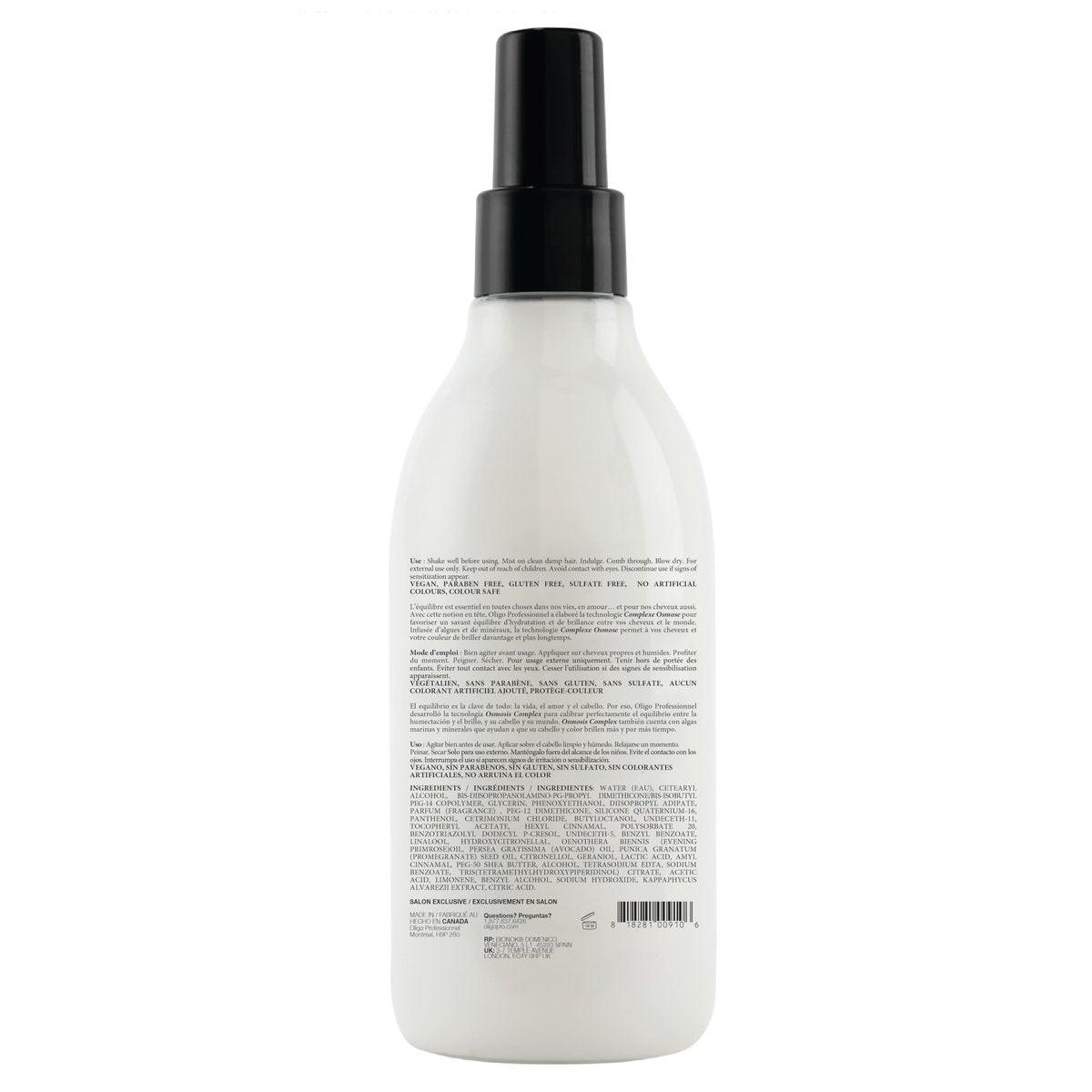 Calura Express Blowout Mist von Oligo Professional | Hitzeschutz für das Haar mit Osmosis Complex Technologie | Mineralien angereichertes Hitzeschutzspray für das Haar | Sulfatfreier Hitzeschutz für das Haar, 250 ml