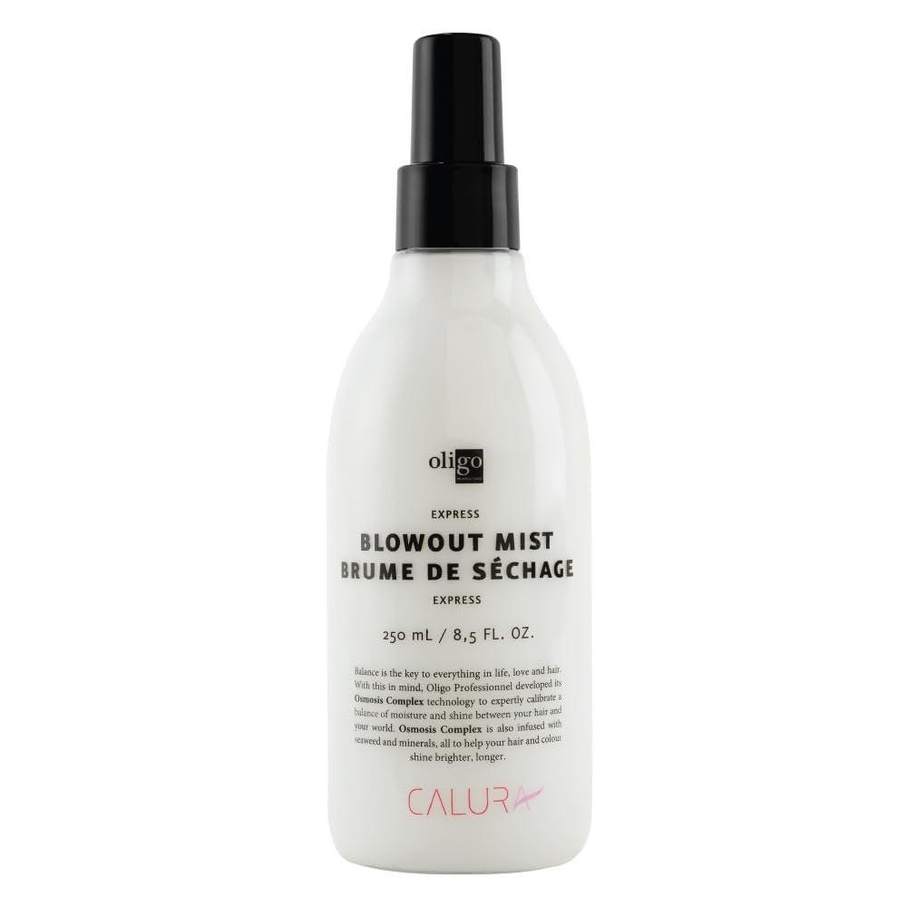 Calura Express Blowout Mist von Oligo Professional | Hitzeschutz für das Haar mit Osmosis Complex Technologie | Mineralien angereichertes Hitzeschutzspray für das Haar | Sulfatfreier Hitzeschutz für das Haar, 250 ml