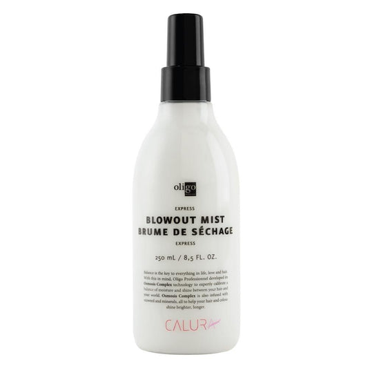 Calura Express Blowout Mist von Oligo Professional | Hitzeschutz für das Haar mit Osmosis Complex Technologie | Mineralien angereichertes Hitzeschutzspray für das Haar | Sulfatfreier Hitzeschutz für das Haar, 250 ml