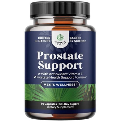 Herbal Prostatakomplex für Männer - Potenter Pygeum- und Sägepalmenextrakt zur Unterstützung der Harnwege - Prostata-Gesundheitsmischung mit Beta-Sitosterol & grünem Tee - Nächtlicher Komfort - 90 Kapseln