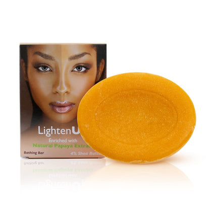 Lighten-Up Papaya Seife – 100 g Naturseife mit Papaya, Kokosöl & Sheabutter – Feuchtigkeitsspendend & Peeling für alle Hauttypen
