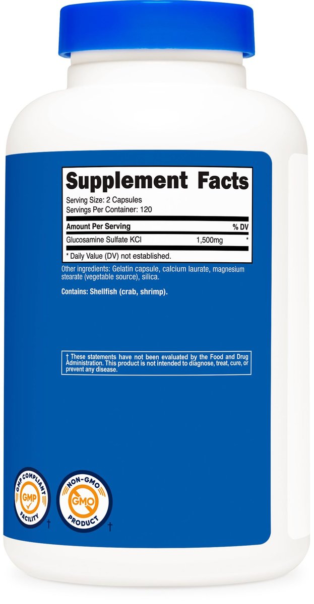 Nutricost Glucosamin Sulfat 1500mg, 240 Kapseln - 750mg pro Kapsel, Glutenfrei, Nicht-GMO