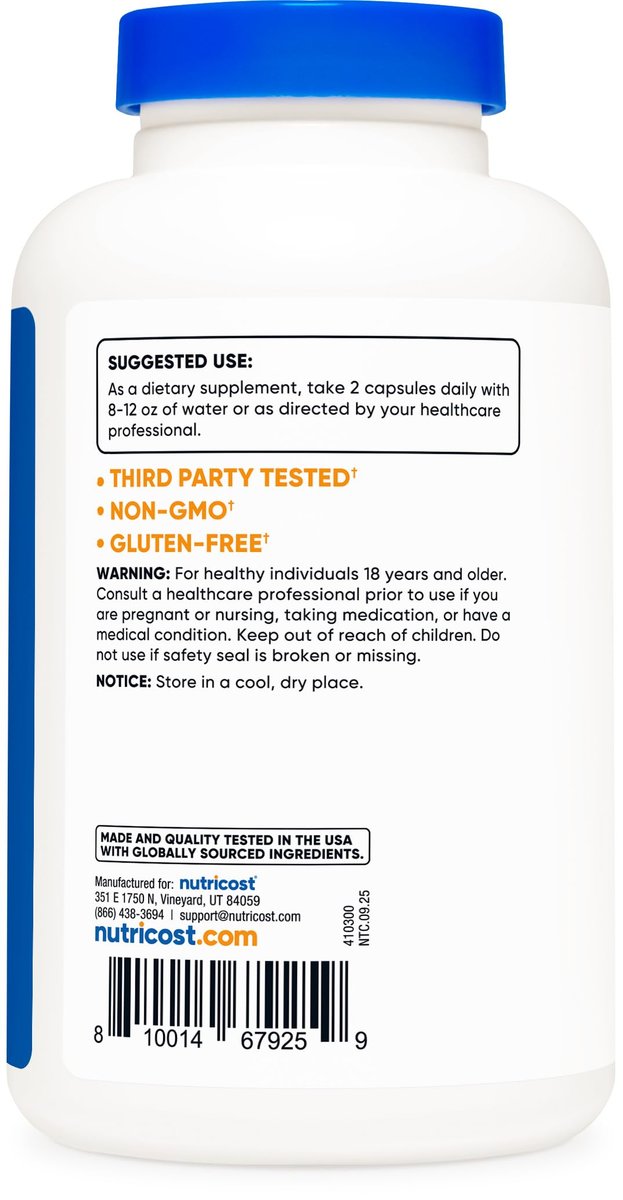 Nutricost Glucosamin Sulfat 1500mg, 240 Kapseln - 750mg pro Kapsel, Glutenfrei, Nicht-GMO