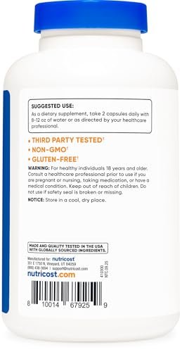 Nutricost Glucosamin Sulfat 1500mg, 240 Kapseln - 750mg pro Kapsel, Glutenfrei, Nicht-GMO