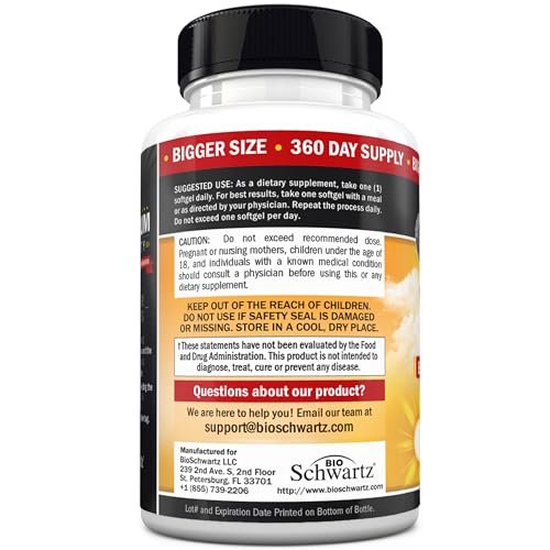 Vitamin D3 5000 IE (125 mcg) – Natürliches Immunsystem, Knochenstärke & Muskelgesundheit – mit Olivenöl für höchste Aufnahme – Glutenfrei & Nicht-GVO – 360 Kapseln (1 Jahresvorrat)