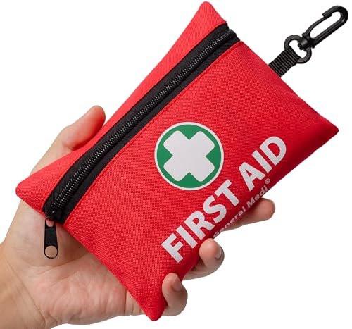 General Medi Mini Erste-Hilfe-Set, 110-teiliges kleines Erste-Hilfe-Set – inkl. Rettungsdecke, Schere für Reise, Zuhause, Büro, Fahrzeug, Camping, Arbeitsplatz & Outdoor (Rot)