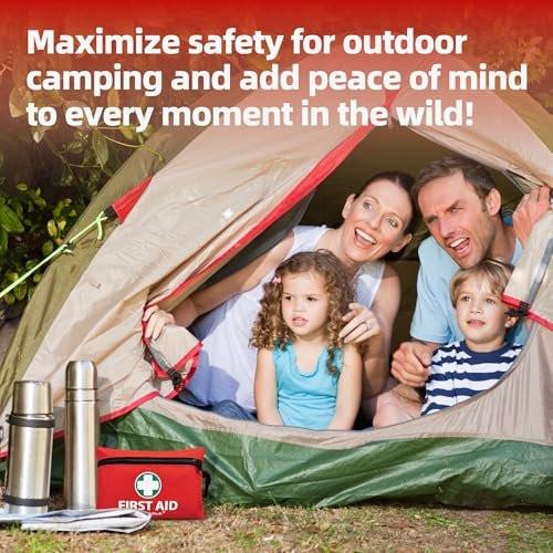 General Medi Mini Erste-Hilfe-Set, 110-teiliges kleines Erste-Hilfe-Set – inkl. Rettungsdecke, Schere für Reise, Zuhause, Büro, Fahrzeug, Camping, Arbeitsplatz & Outdoor (Rot)