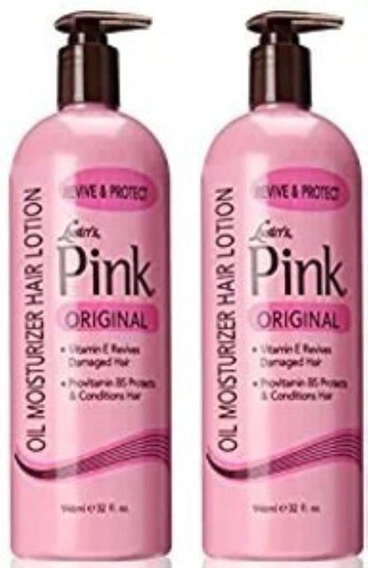 Luster's Scurl Pink Oil Moisturizer Hair Lotion, 32 Unzen (2er-Pack) – Feuchtigkeitsspendende Haarpflege für geschmeidiges, glänzendes Haar
