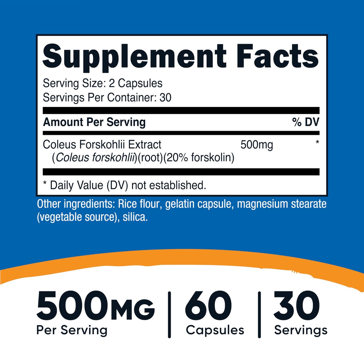 Nutricost Coleus Forskohlii 500 mg, 60 Kapseln – Höchste Wirksamkeit