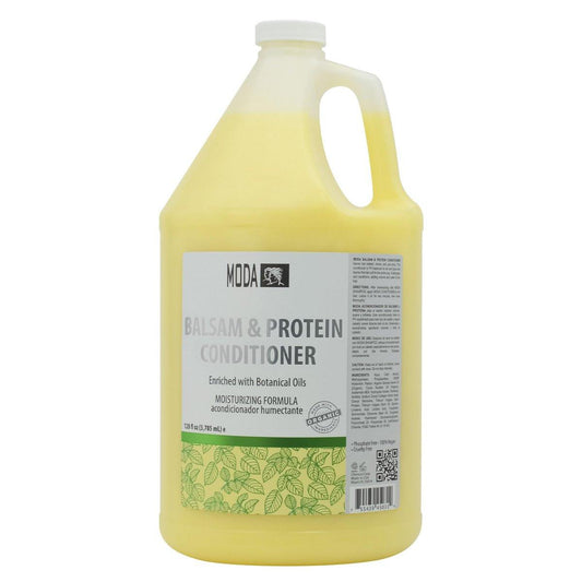MODA Feuchtigkeitsspendender Conditioner für alle Haartypen, Balsam und Protein, 128 Unzen, Professional – Stärkt, spendet Feuchtigkeit, macht das Haar weich und glänzend, verleiht Volumen, schützt die Farbe und stellt wieder her