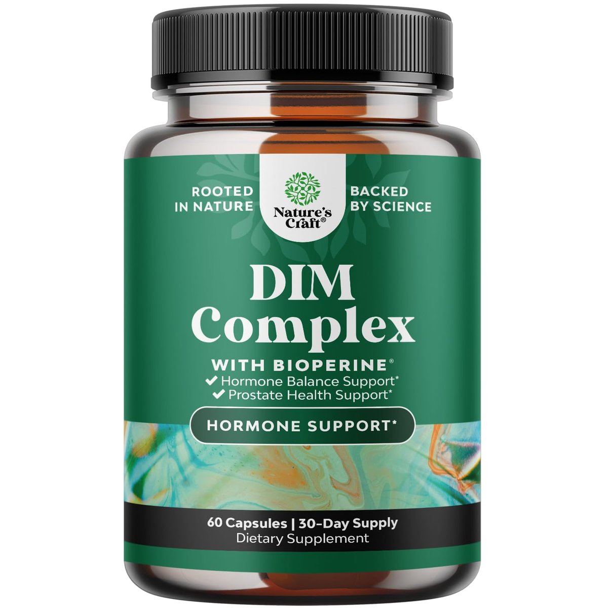 Reines DIM Supplement für Männer mit Bioperin – DIM Östrogenblocker für Männer für Hormonhaushalt & Prostata Gesundheit – Diindolylmethan Testosteron Komplex mit Brokkoliröschen – 60 Kapseln