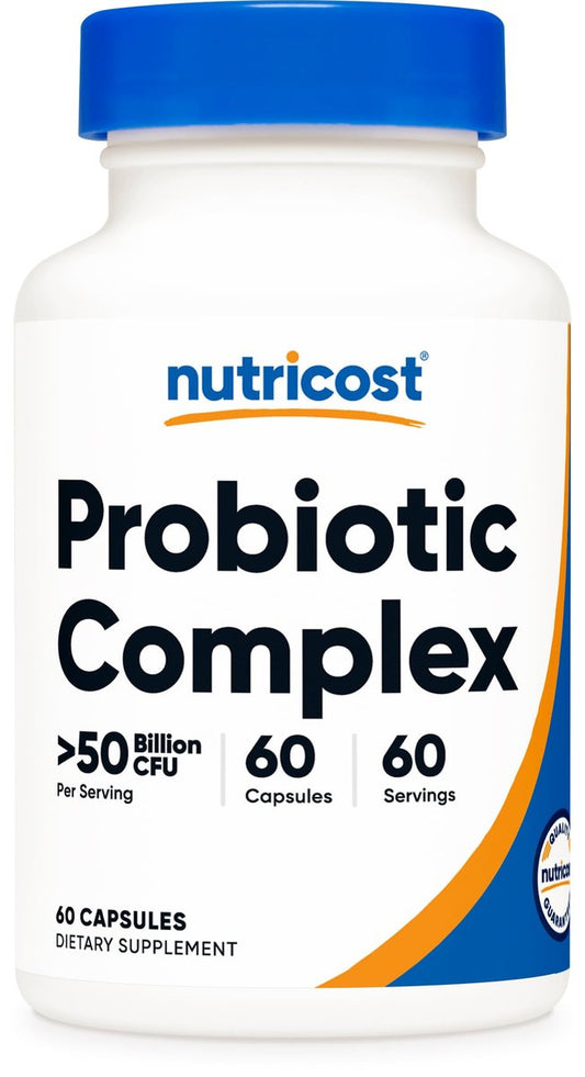 Nutricost Probiotic Complex - 50 Milliarden KBE, 60 Kapseln - Probiotikum für Männer und Frauen - Vegetarische Kapseln, Non-GMO, Glutenfrei