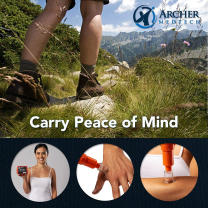 Archer MedTech Ven-Ex Schlangenbiss-Set & Bienenstich-Set – Tragbarer Giftabsauger für Menschen und Hunde mit Tourniquet, Bonus CPR-Gesichtsschutz, Outdoor-Erste-Hilfe für Wandern, Camping & Rucksackreisen