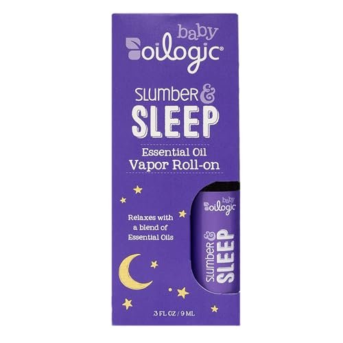 Oilogic Schlummer & Schlaf Roll-On mit ätherischen Ölen für Babys & Kleinkinder – Sanfte Aromatherapie, pflegeleichte Wohlfühlmischung, pädiatrisch getestet, 0,3 Fl Oz