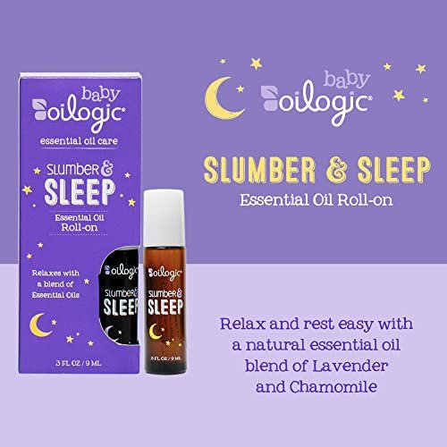 Oilogic Schlummer & Schlaf Roll-On mit ätherischen Ölen für Babys & Kleinkinder – Sanfte Aromatherapie, pflegeleichte Wohlfühlmischung, pädiatrisch getestet, 0,3 Fl Oz