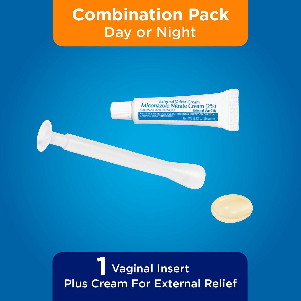 Miconazolnitrat Vaginalzäpfchen 1200 mg und Miconazolnitrat Creme 2%, 1-Tages-Behandlung, Lindert Juckreiz, Vaginale Hefepilzinfektion, 0,32 Unze, 1 Stück
