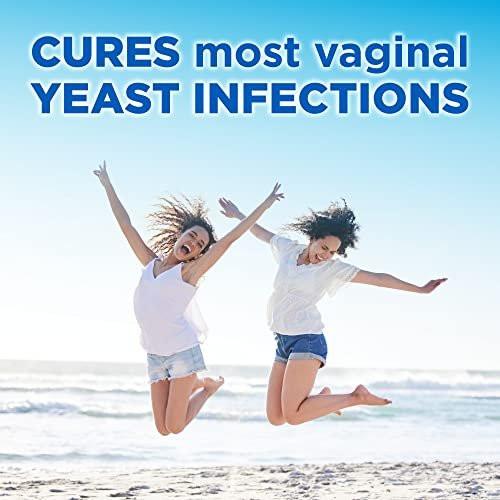 Miconazolnitrat Vaginalzäpfchen 1200 mg und Miconazolnitrat Creme 2%, 1-Tages-Behandlung, Lindert Juckreiz, Vaginale Hefepilzinfektion, 0,32 Unze, 1 Stück