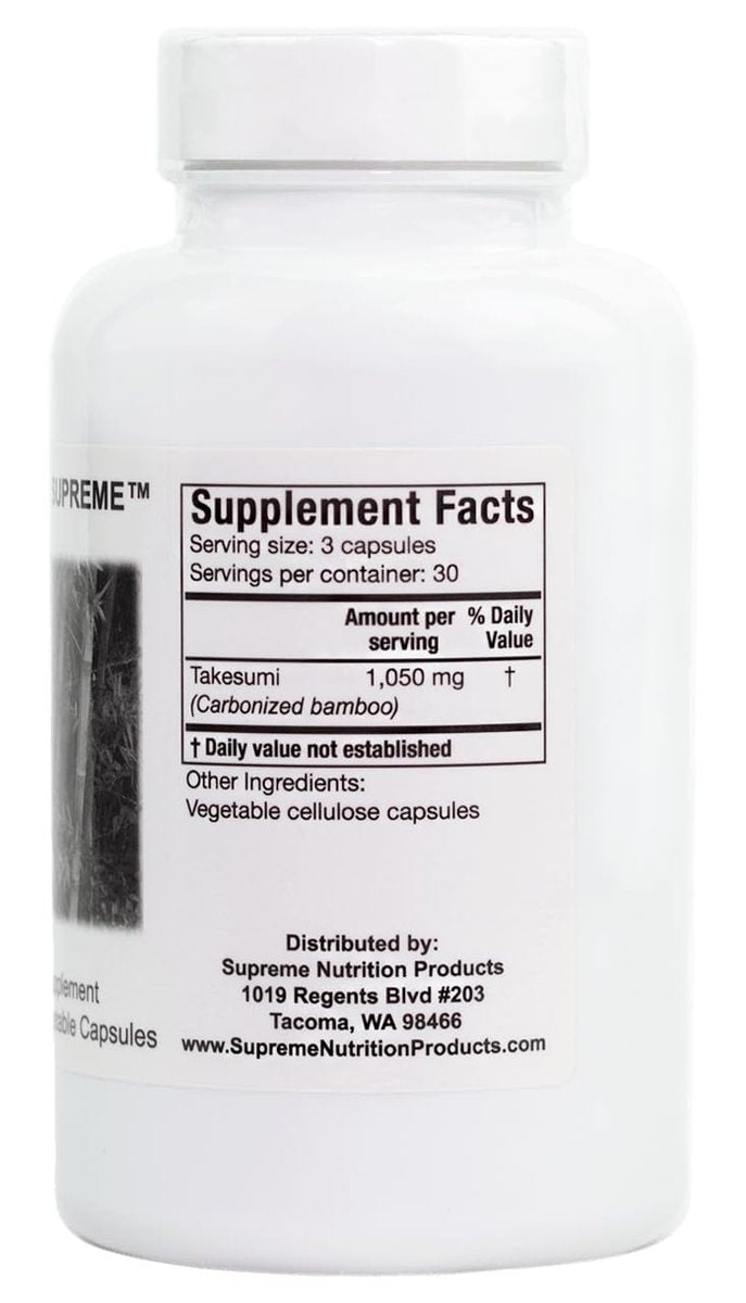 Supreme Nutrition Takesumi Supreme – 90 vegane Kapseln mit reinem aktiviertem Bambuskohle