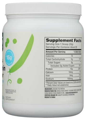 365 by Whole Foods Market Bio Erbsenprotein, 454 g