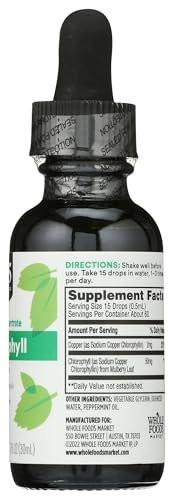 365 by Whole Foods Market Flüssiges Chlorophyll-Konzentrat, Pfefferminzgeschmack, 30 ml