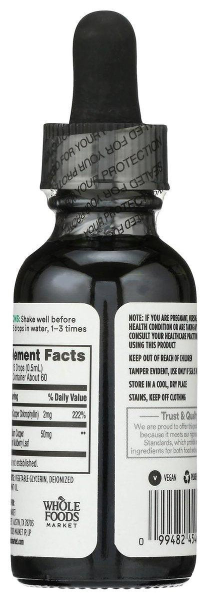 365 by Whole Foods Market Flüssiges Chlorophyll-Konzentrat, Pfefferminzgeschmack, 30 ml