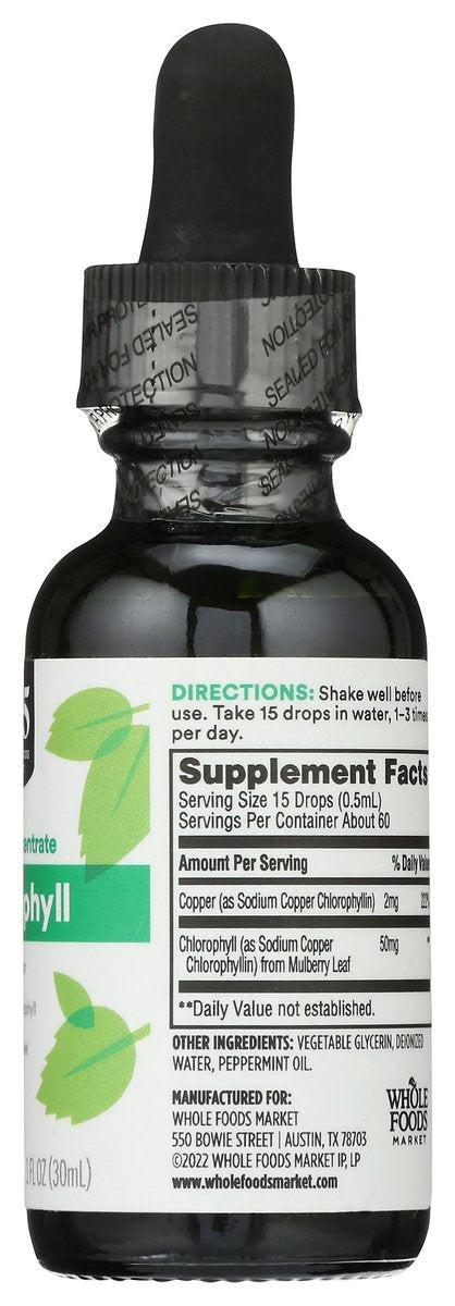 365 by Whole Foods Market Flüssiges Chlorophyll-Konzentrat, Pfefferminzgeschmack, 30 ml