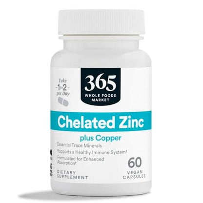 365 von Whole Foods Market, Chelatiertes Zink, 60 Kapseln
