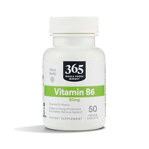 365 by Whole Foods Market, Vitamin B6 50 mg, vegan, 50 Tabletten