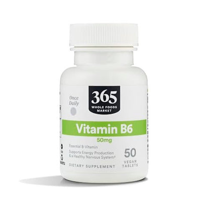 365 by Whole Foods Market, Vitamin B6 50 mg, vegan, 50 Tabletten