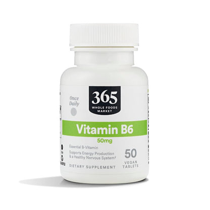 365 by Whole Foods Market, Vitamin B6 50 mg, vegan, 50 Tabletten