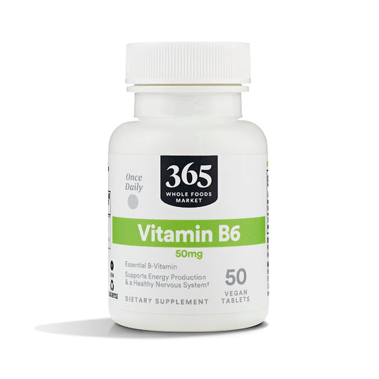 365 by Whole Foods Market, Vitamin B6 50 mg, vegan, 50 Tabletten