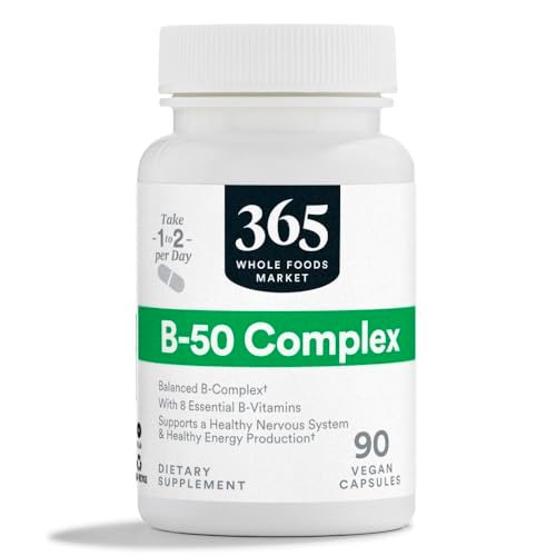 365 by Whole Foods Market Vitamin B-50 Komplex, Vegan, 90 Kapseln