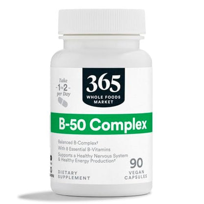 365 by Whole Foods Market Vitamin B-50 Komplex, Vegan, 90 Kapseln